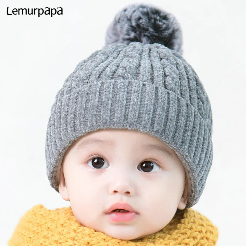 

Winter Baby Hat warm Boys Girl Cartoon Newborn knitting Cap Children Hats Wool Soft Child Bebe Outfit