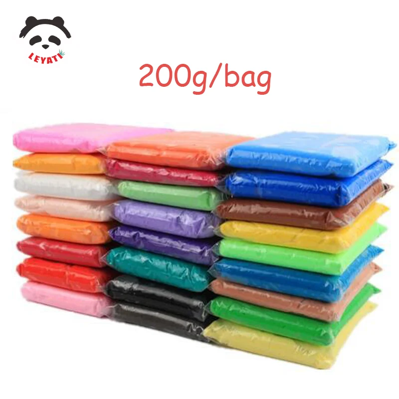 36 Colors 200g/Bag Single Package Air Dry Ultra Light Magic Clay| Soft & Stretchy DIY Molding Animal Accessories LEYATI