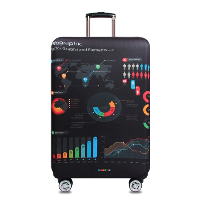 Suitcase Cover U Чехол для багажа в радужную полоску, защитный чехол для багажа, защитный чехол, чехол на колесиках, аксессуары для путешествий 264 - Цвет: Suitcase Cover U