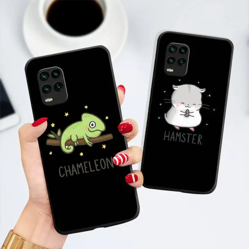 

Cartoon Animal Cute Lovely Phone Case Black Color For Xiaomi Poco M3 F3 X3 Redmi Note 11 10t 7 8 9 10 9a Pro Coque Funda