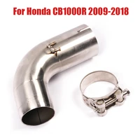 for honda cb1000r 2009 2018 exhaust middle mid pipe modified escape connecting link tube stainless steel slip on motorcycle