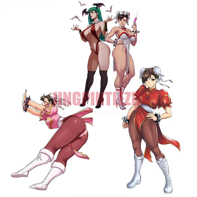 

Sexy Chun Li and Morrigan Dwcal for Laptop Helmet Bicycle Luggage Guitar Car Stickers Vinyl Motorcycle Decal