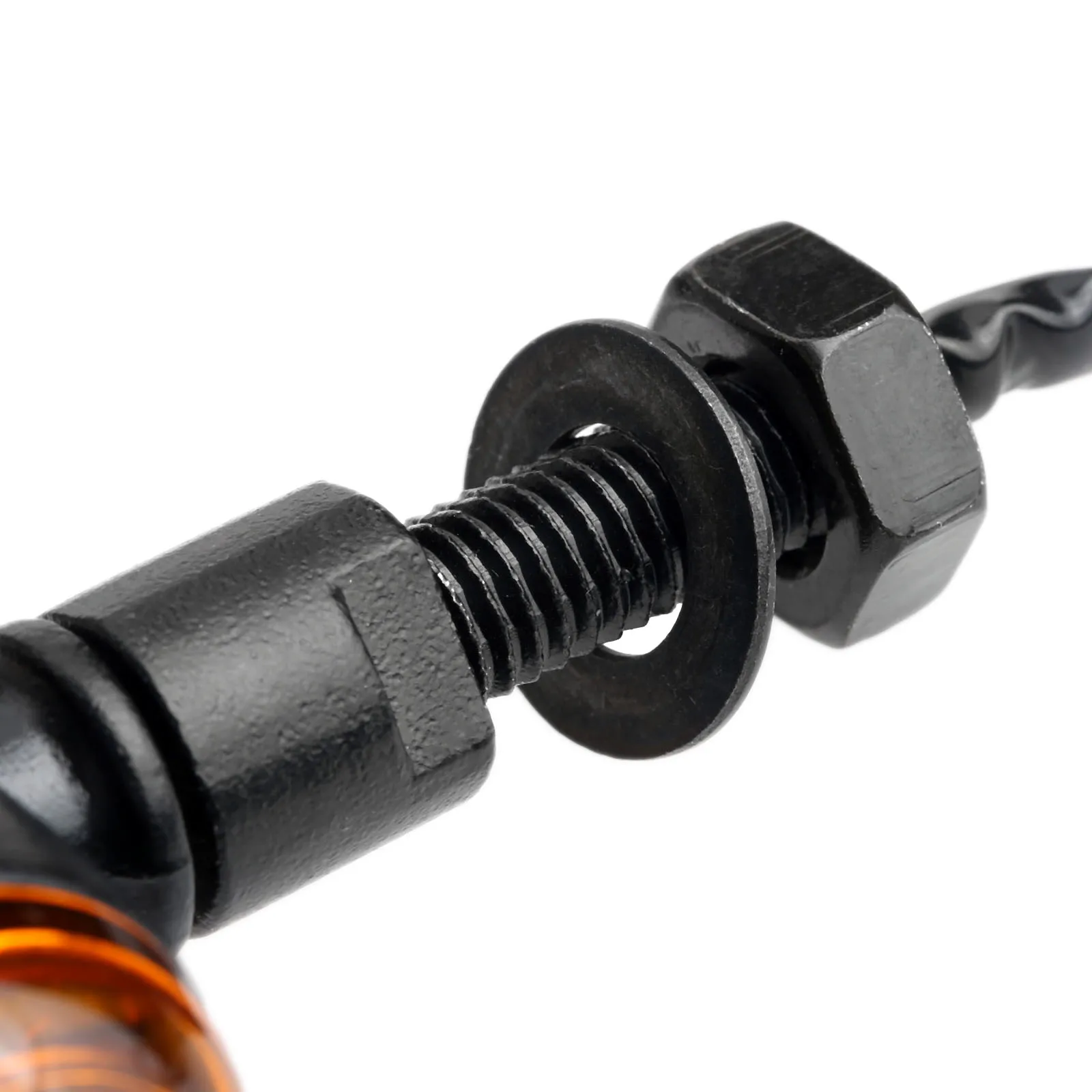 Мотоцикл Пуля поворотники свет металл черный Янтарный лампа индикатор Лампа для