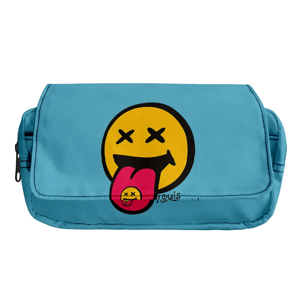 

Новинка 2021, Женская двухслойная сумка для хранения Louis Tomlinson Merch с 3D принтом, Детская сумка для карандашей