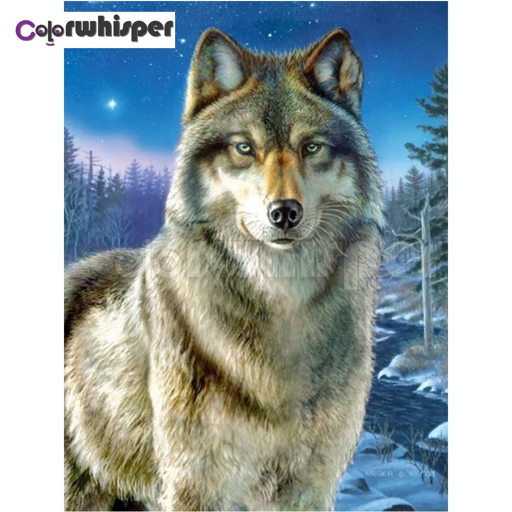 

Diamond Painting 5D Full Square/Round Drill Wolf Daimond Embroidery Painting Cross Stitch Mosaic Picture Wall Art Z1470