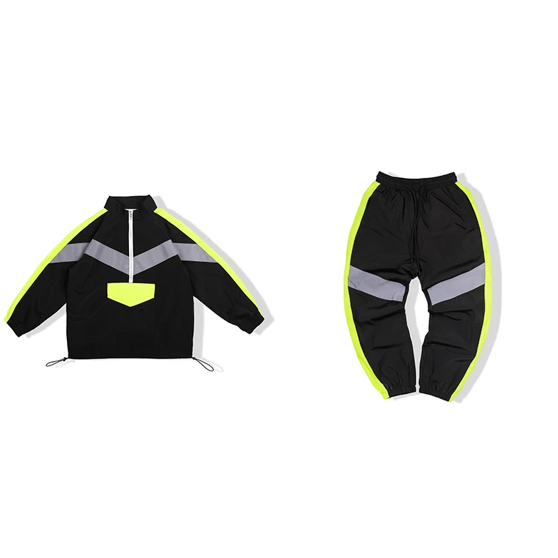 

Hip Hop Dance Costumes Children Fluorescent Color Reflective Clothing Boys Girls Street Dancewear Rave Performance Outfit DN4992
