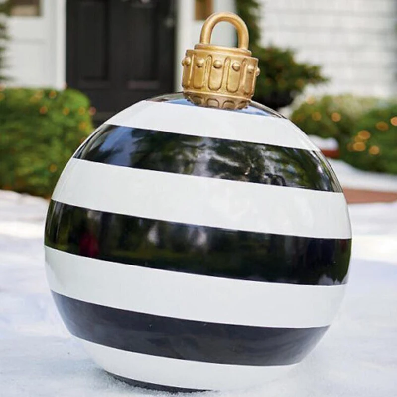 

40CM Christmas PVC inflatable Decorative Ball Colorful Xmas Outdoor Ornament for Home Garden Courtyard E7