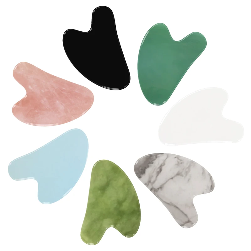 Скребок гуашный для массажа лица антивозрастной массажер гуаша натуральный