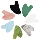 Скребок гуашный для массажа лица, антивозрастной массажер гуаша, натуральный Нефритовый камень, инструменты для ухода за кожей лица