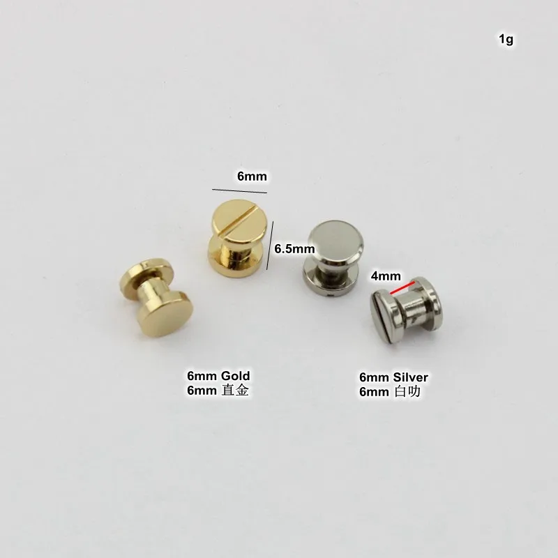 10 50 шт. Золотые/Серебряные 6 мм медные заклепки с круглой головкой шпильки для