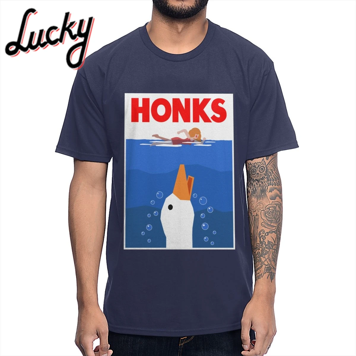 Классическая футболка с круглым вырезом и надписью Untitled Goose Game Повседневная