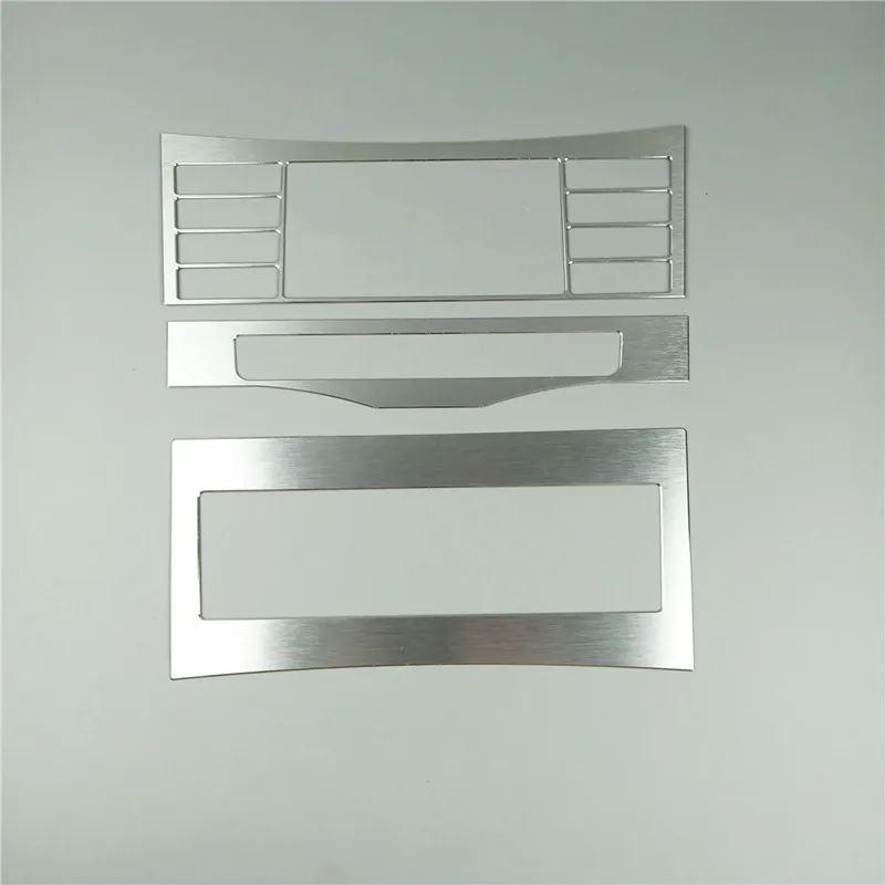 Silver CNORICARC алюминиевого сплава центр консоль кондиционер CD Панель декоративная крышка Накладка для Mercedes Benz E class W212 2009- 15 - Название цвета: Silver