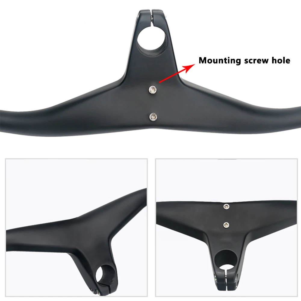 Full Carbon MTB Bicycle Handlebar + Stem Integrated Mountain bike 600/700/780/800*70-100mm 17 Degree Flat Bar | Спорт и развлечения