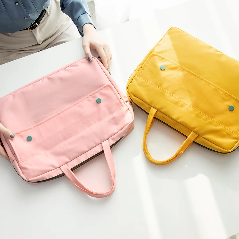 Waterproof Laptop Bag Document Holder Sleeve for MacBook Air Pro  14 Inch PC Case Computer Pouch Briefcase