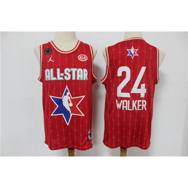 

24 Kobe Bryant NBA 2020 All Stars Basketball Jerseys Blue Stitched Clothing O Neck Red Jersey