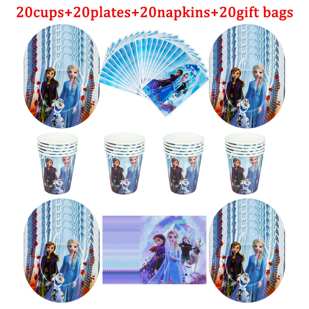 Vajilla desechable para fiesta de Princesas de Disney, plato y vaso de papel, servilletas, decoraciones de cumplea&ntilde;os, suministro de alta calidad, gran oferta-0