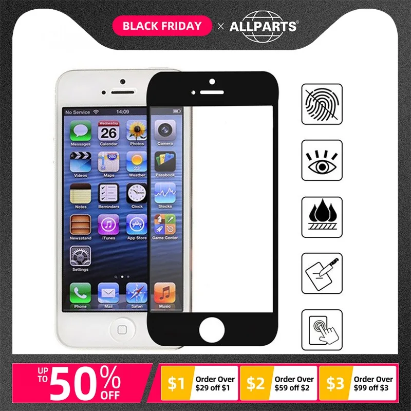 5D закругленные края полное покрытие для iPhone 5S 6S 6 7 8 закаленное стекло для защиты экрана