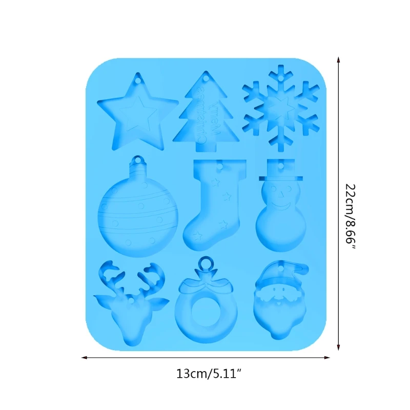 

Рождественская елка/носки/Искусственная силиконовая форма с отверстием Подвеска для брелока ручная работа Рождественское украшение