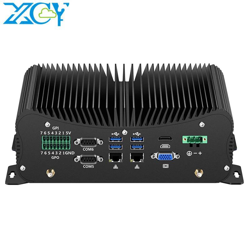 Мини ПК Intel Core i7 10510U 6 * DB9 RS232/422/485 промышленный 2 гигабитный Ethernet WiFi Bluetooth 6USB LPT PS/2 HDMI