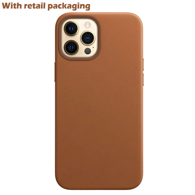 

Official Geniune Leather Case For iPhone 12 Pro Max Mini Case For Magsaf* Magnetic Wireless Charge Cover For iPhone 11 Pro Max