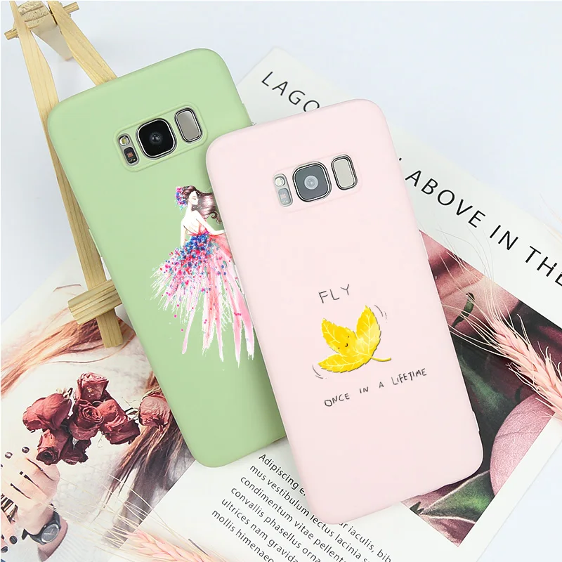Простой чехол для Samsung Galaxy S8 S9 S10 4g 5G симпатичный карикатурный задний коврик Plus LiteS10e.