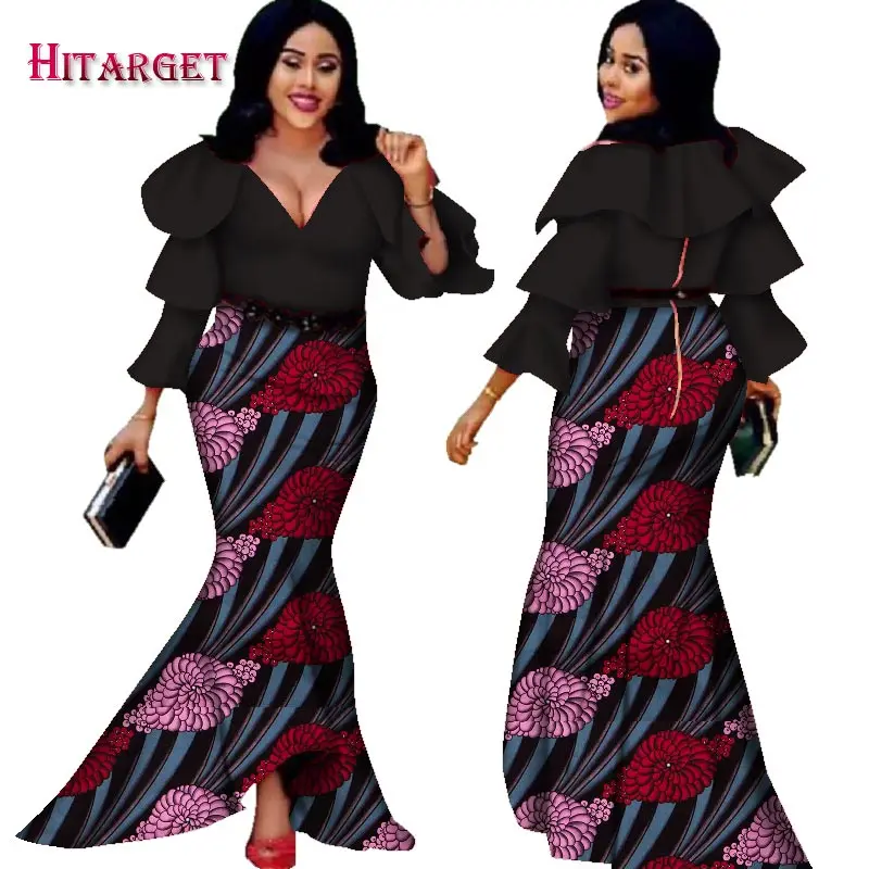 Hitarget 2020 африканские платья для женщин с длинными рукавами в африканском стиле