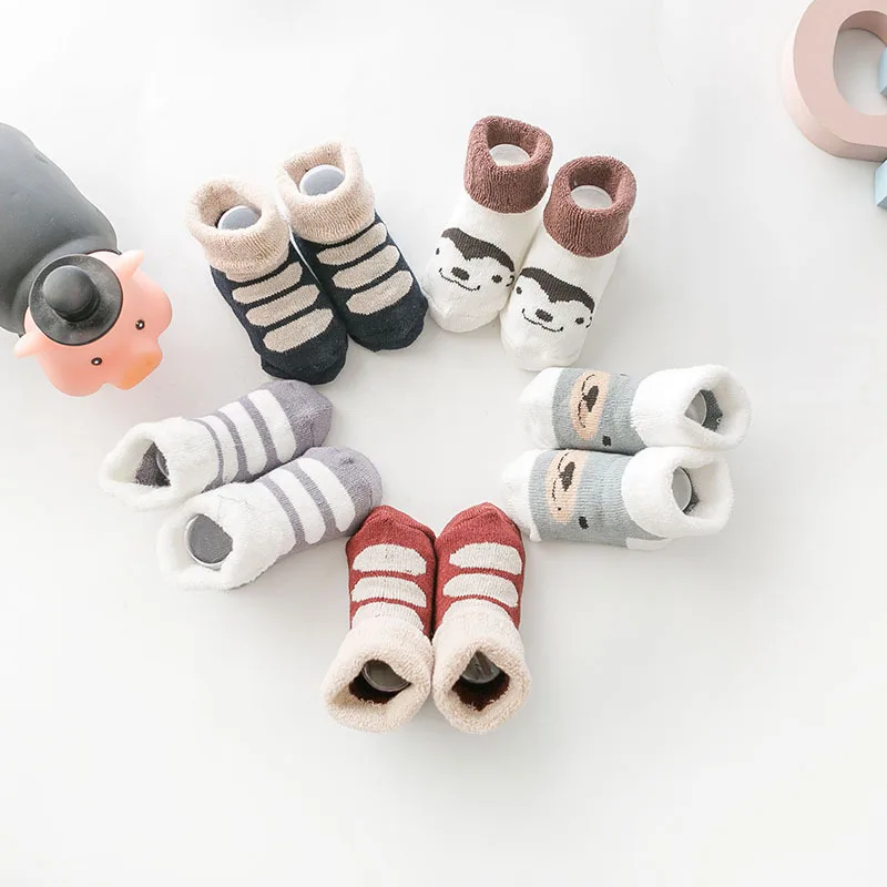 

Детские носки, 5 пар Новая Высокого Качества Плотные Носки с рисунком медведя из мультика комфорт Носки из хлопка для новорожденных детская ...