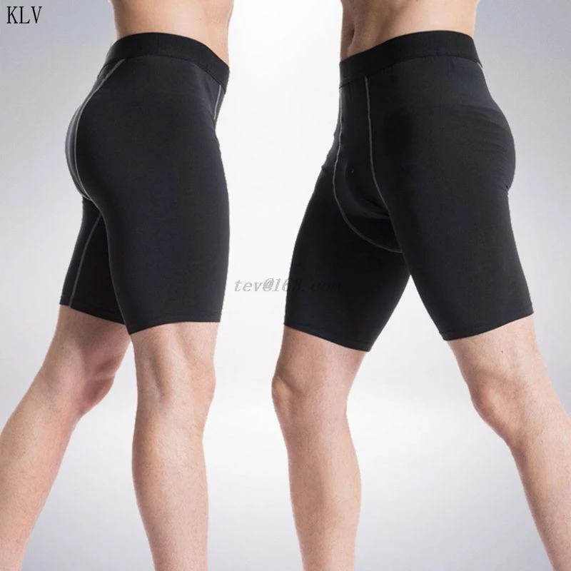 Мужские Компрессионные шорты размера плюс быстро сохнут широкий эластичный пояс