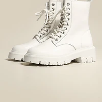 white platform martin boots medium boots new womens boots2021