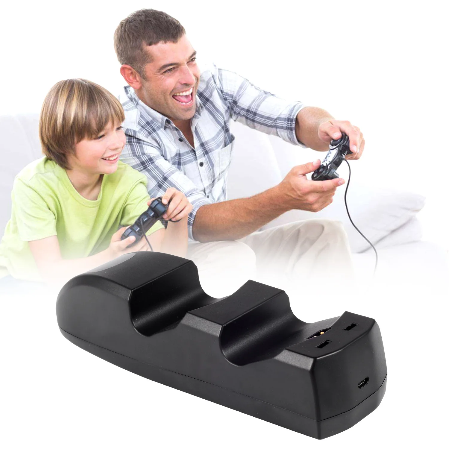 Светодиодный USB двойной разъем зарядное устройство для геймпада док-станция