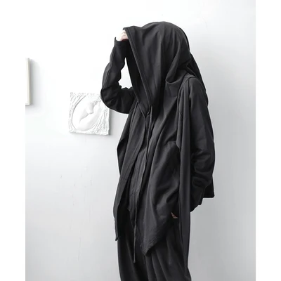 Новая приталенная Готическая темная толстовка модная повседневная нишевая