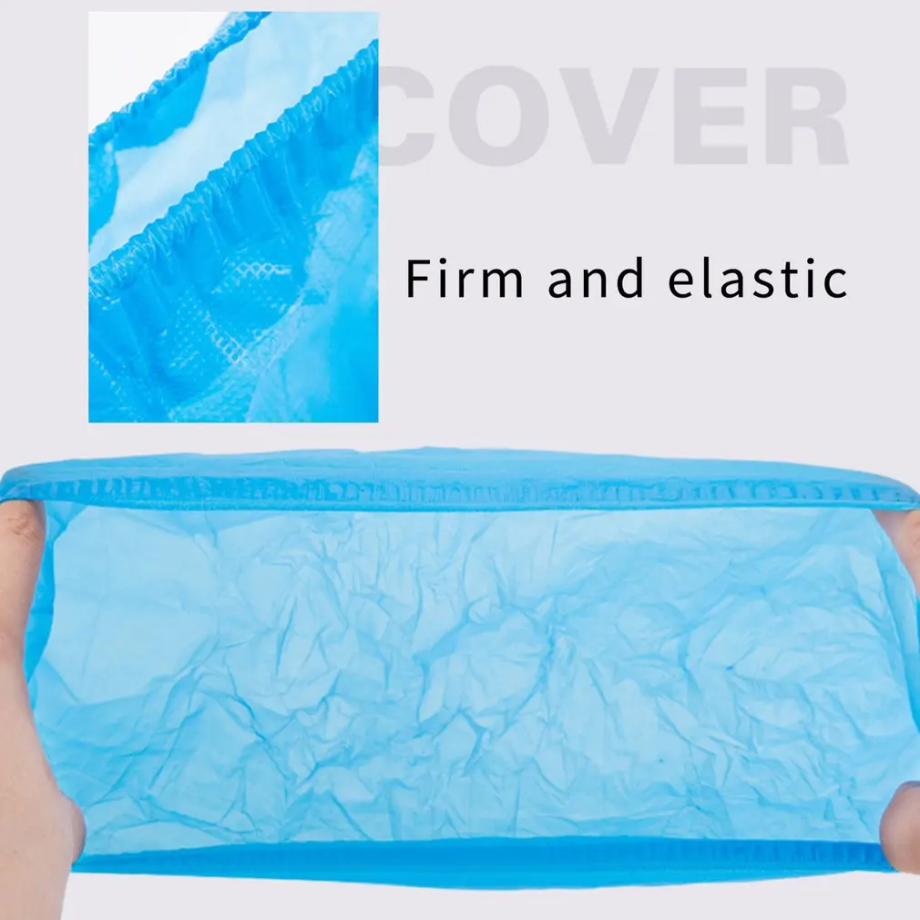 

100pcs Disposable Shoe Cover CPE Indoor Non-slip Wear-resistant Shoe Cover Waterproof Dustproof Thickened Foot Cover