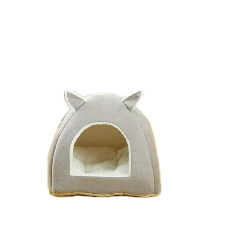 Кошка кровать теплый лежак для собаки палатка маленьких собак домашние кошки