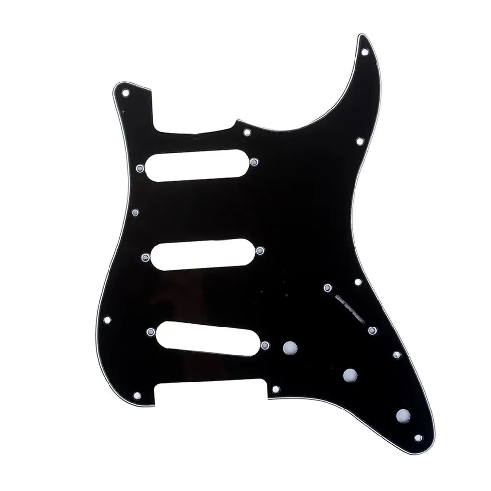 Musiclily Pro 11 Hole 62 Винтажный стиль SSS Strat Гитара Pickguard для американских Stratocaster 3 слоя