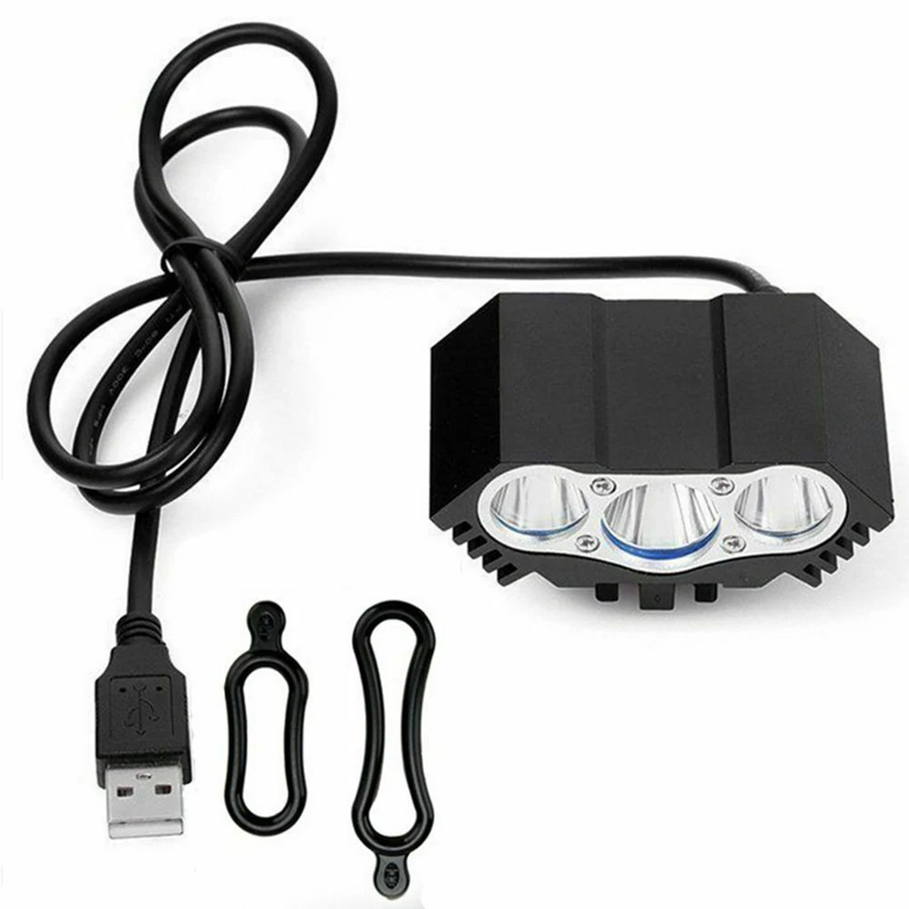 Велосипед светильник 5V супер яркий 3xT6 светодиодный передний велосипедный