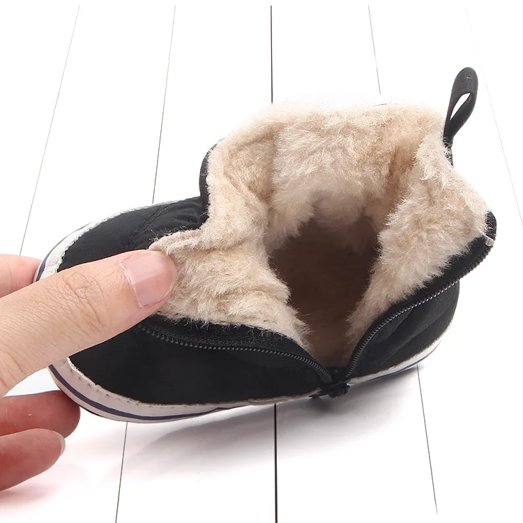Baby Boots Infant Newborn Girls Boys Outdoor Shoes First Walkers Booties Unisex Solid Lace-Up Buckle Winter |