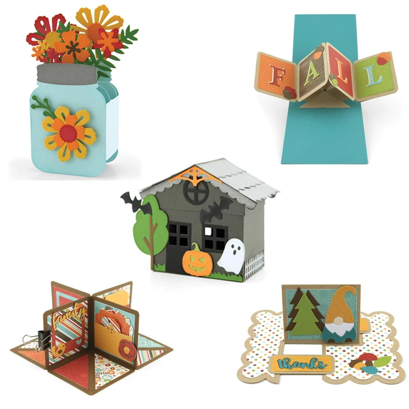 

New 5 Creative Cutting Die Stamps Dies Scrapbooking Mold Cut DIY Handmade Tools Craft Decoration Card Make New Metal Dies 2021