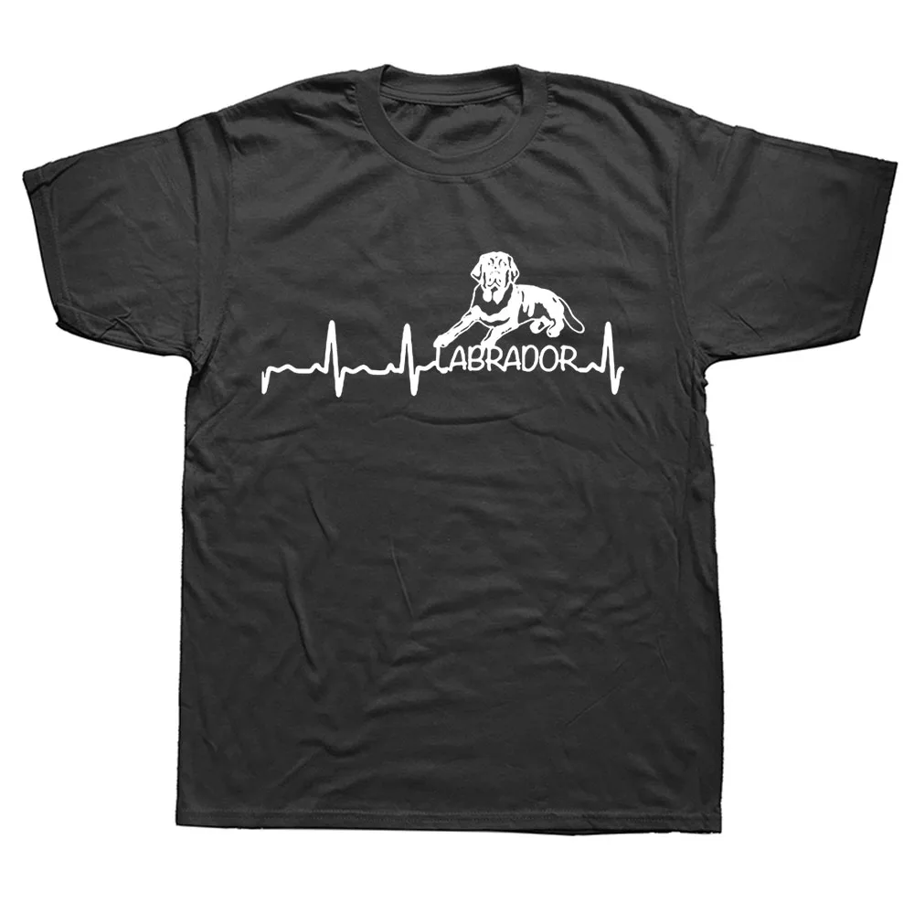 

The Dogfather Heartbeat Labrador Dad Funny Unisex Graphic Fashion New Cotton Short Sleeve T Shirts O-Neck Harajuku T-shirt