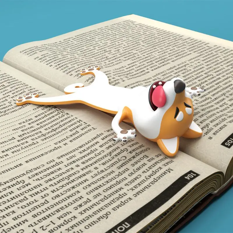 

3D Stereo Cartoon Lovely Animal Bookmark Cute Cat Rabbit Funny Student Kids Gift
