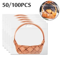 50100pcs transparent basket pattern zipper ziplock bag toast bread package cake pastry packaging food bags take out bags