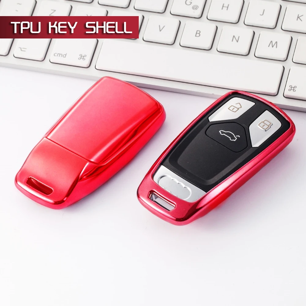 Smart 3 Button Car key wallet case For Audi A4 A4L Allroad B9 Q5 Q7 TT TTS 8S 4m A5 A6L QT S5 S7 8S S4 8W RS Auto Part