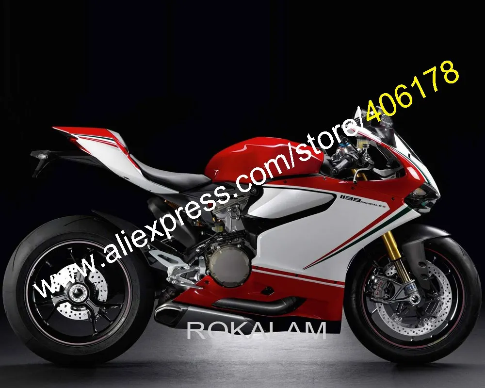

12 13 14 Для Ducati 899 1199 1199S Panigale 2012 2013 2014 красный белый корпус спортивный комплект обтекателей (литьё под давлением)