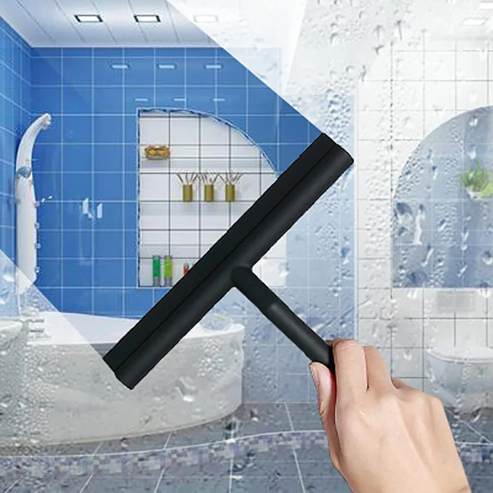 

Shower Squeegee Glass Wiper Scraper Shower Squeegee Cleaner With Silicone Holder Bathroom Mirror Wiper Scraper Glass Cleaning