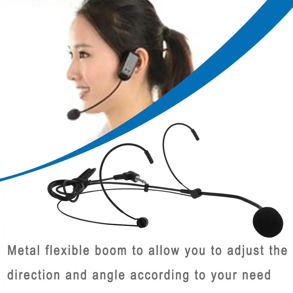 Однонаправленная головная гарнитура с крючком микрофон микрофоном гибкая