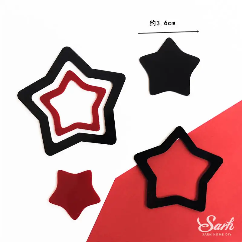 Hollow stars set b Глиняная обезьяна клоун слон с днем рождения украшения полый звезда цирк торт Топпер для ребенка душ принадлежности для выпечки сладкие подарки - Цвет: Hollow stars set b