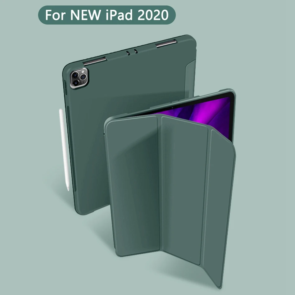 Ультра складной чехол книжка для iPad Pro 11 12 9 2020 из искусственной кожи умный
