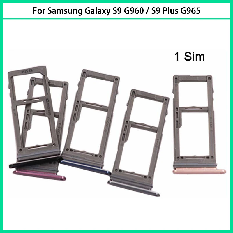 Для Samsung Galaxy S9 G960 G960F / Plus G965 G965F лоток для sim-карты sim-карт слот Micro SD Держатель
