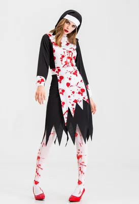 Хэллоуин Карнавальный костюм вечерние ужасный кровавый зомби сестра платье