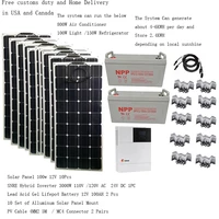 solar panel kit complete with battery mount 3kw 220v 120v etfe flexible solar panel 1000w hybrid inverter car caravan camping