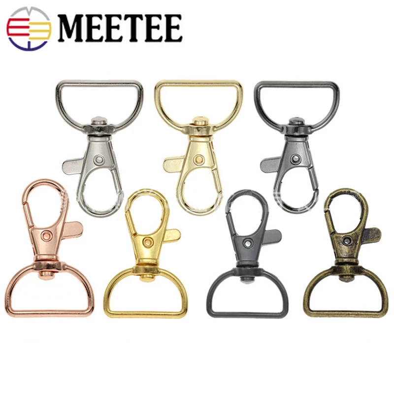 Застежка-карабин металлическая 20/25 мм 20 шт. крючки для ключей | Дом и сад